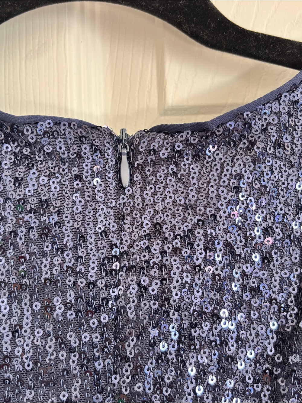Skies Are Blue Sequin Jumpsuit Navy Women’s M Tie Waist Wide Leg Dressy Holiday - Picture 6 of 15